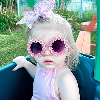 Children's Pink Daisy Sunglasses