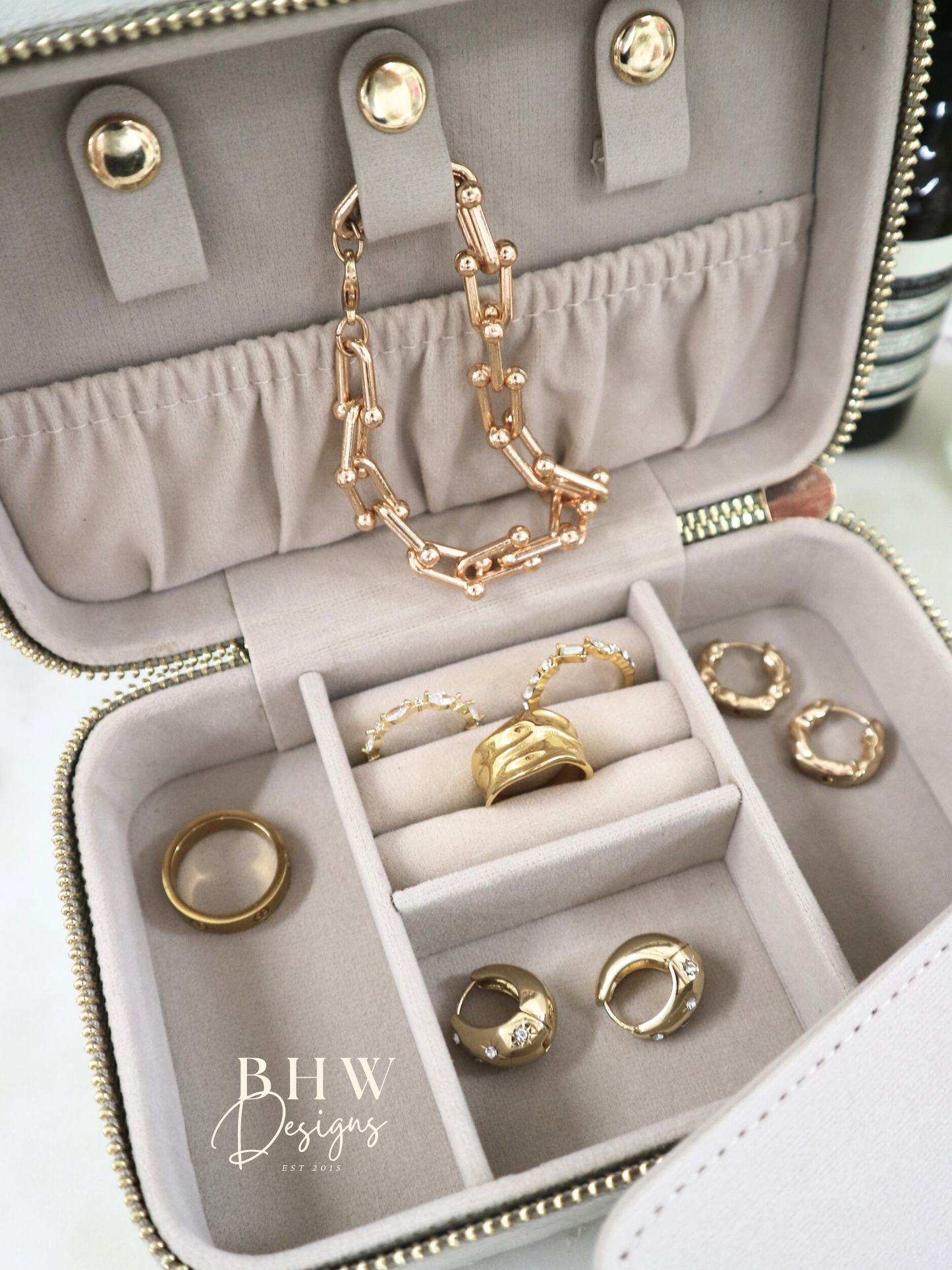 Personalised Velvet Jewellery Case - Moonstone