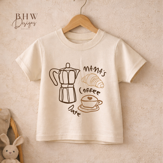 Mama's Coffee Date Kids T-Shirt