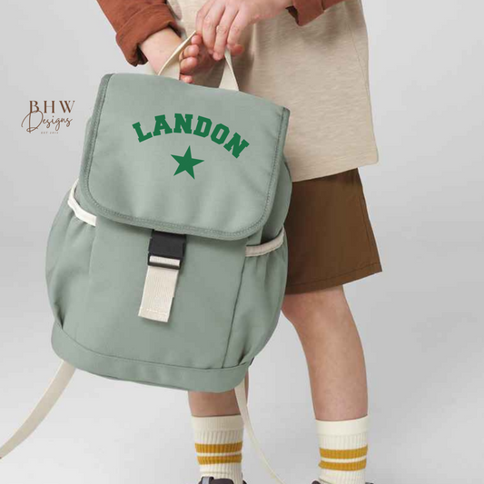 Personalised Kid's Adventure Backpack - Sage Green