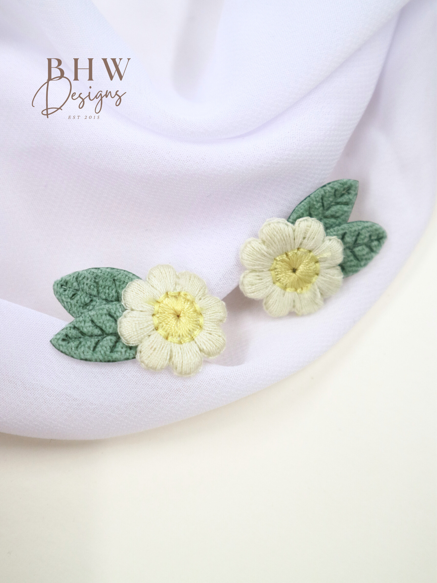 Lace Flower Hair Bow & Clip Set