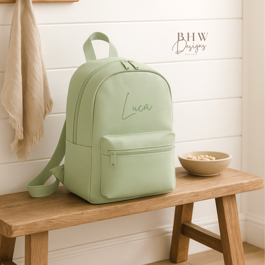 Personalised Kid's Mini Backpack - Pistachio