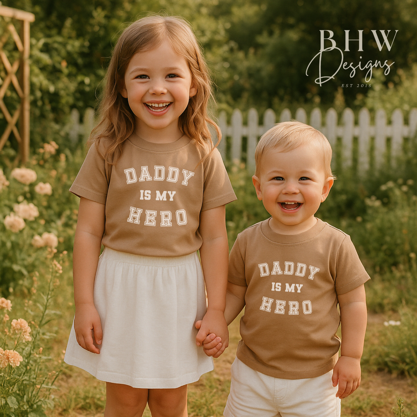 Daddy is my Hero T-shirt - Beige