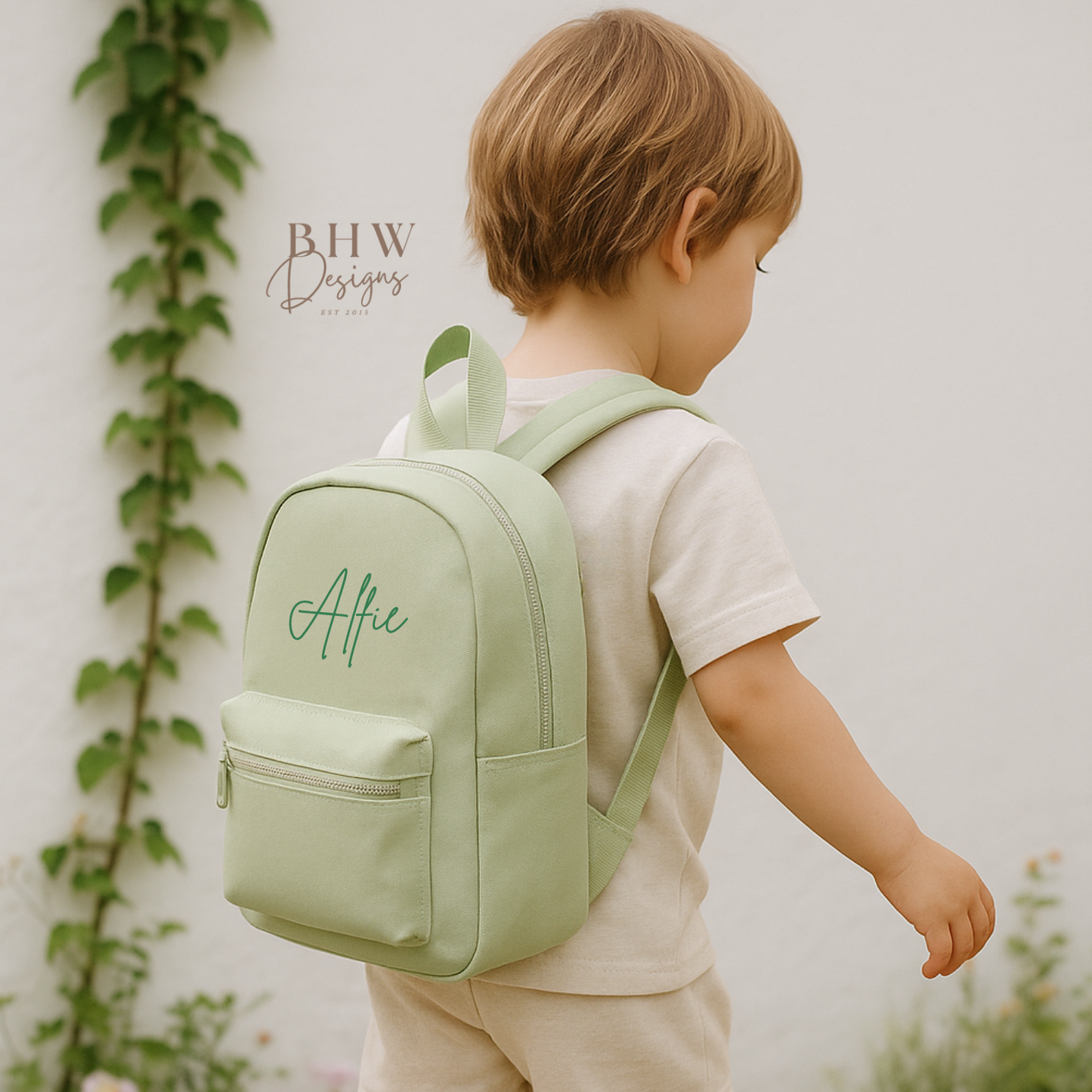 Personalised Kid's Mini Backpack - Pistachio