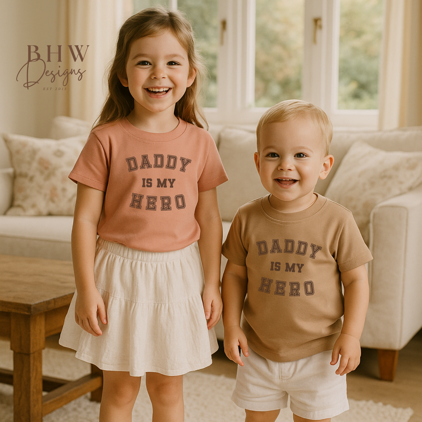 Daddy is my Hero T-shirt - Beige