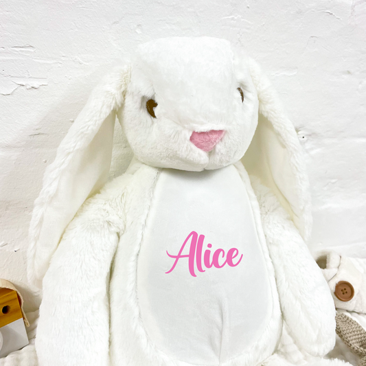 Personalised White Bunny Soft Toy