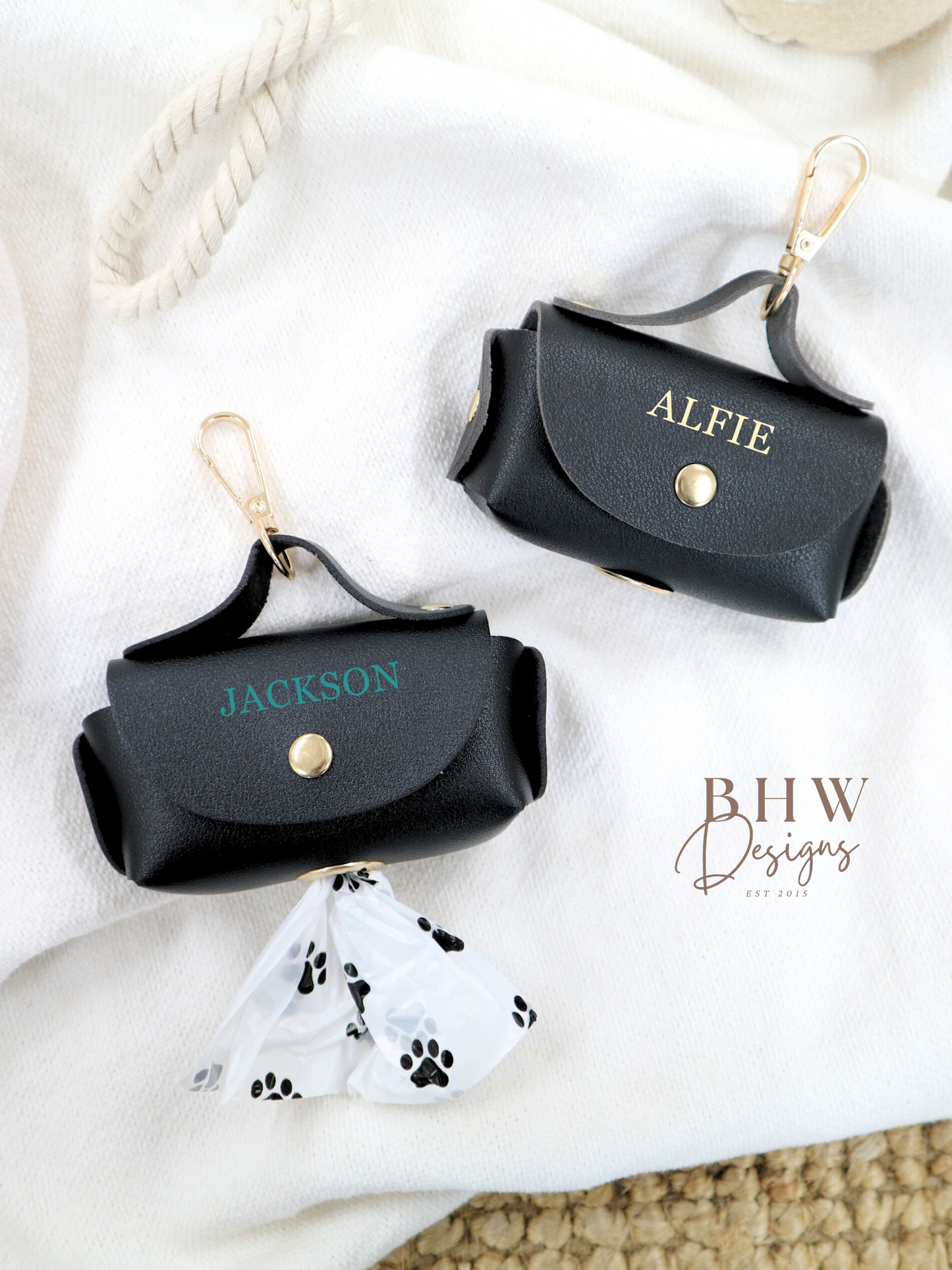 Personalised Dog Poop Bag Holder