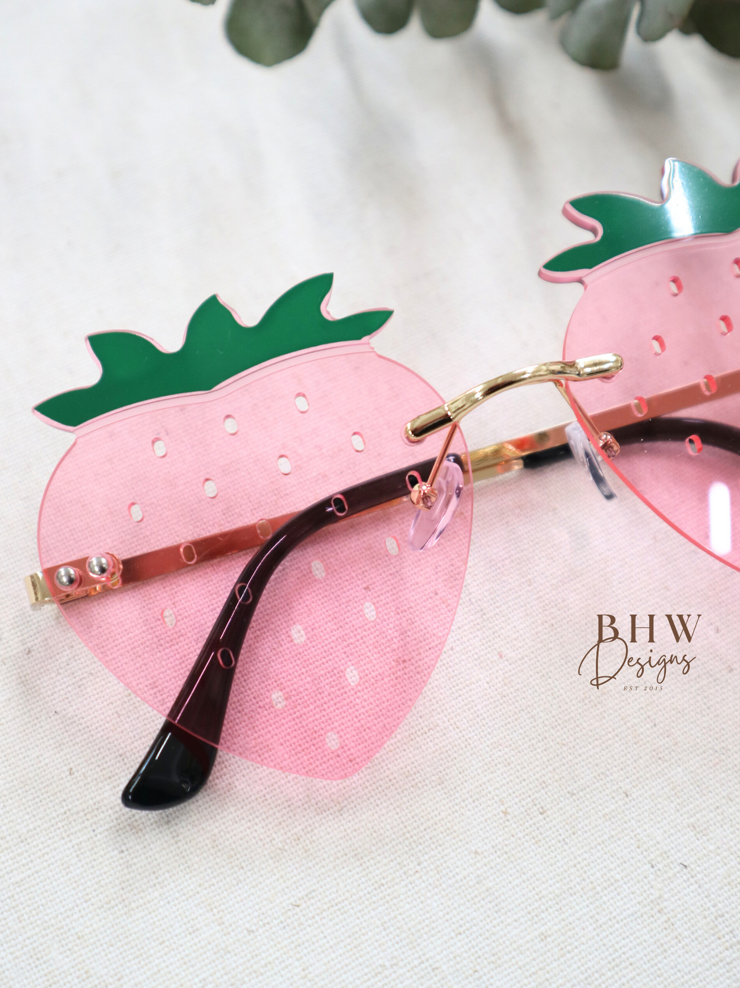 Children's Strawberry Sunglasses - Red or Pink