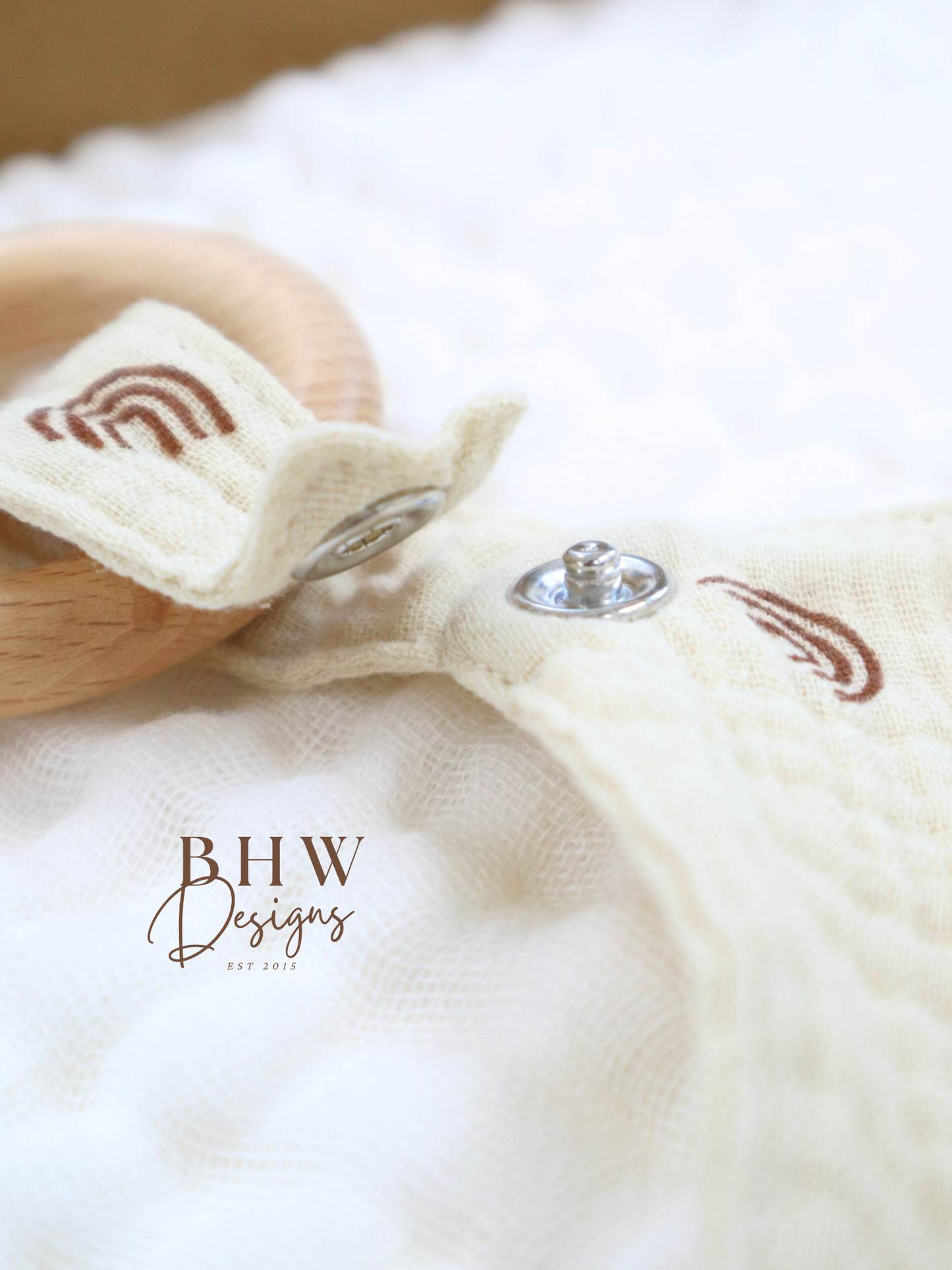 3 Piece Personalised Baby Set - Rainbow Print