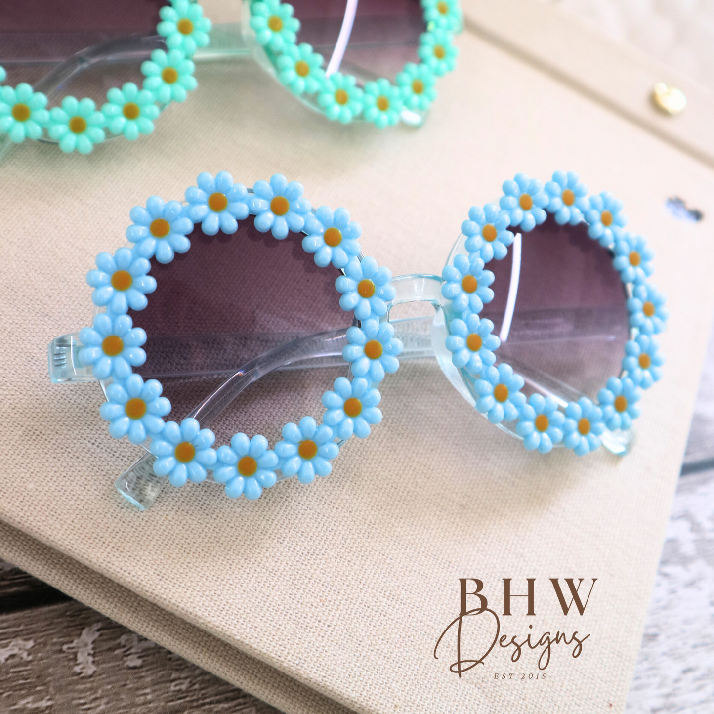 Children's Blue Daisy Sunglasses