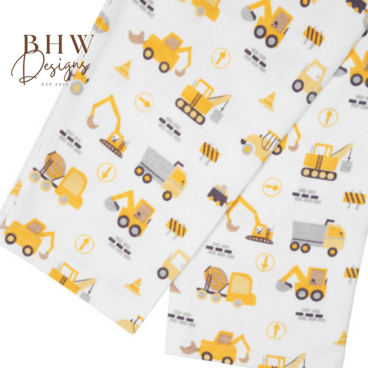 Personalised Birthday Digger Pyjamas