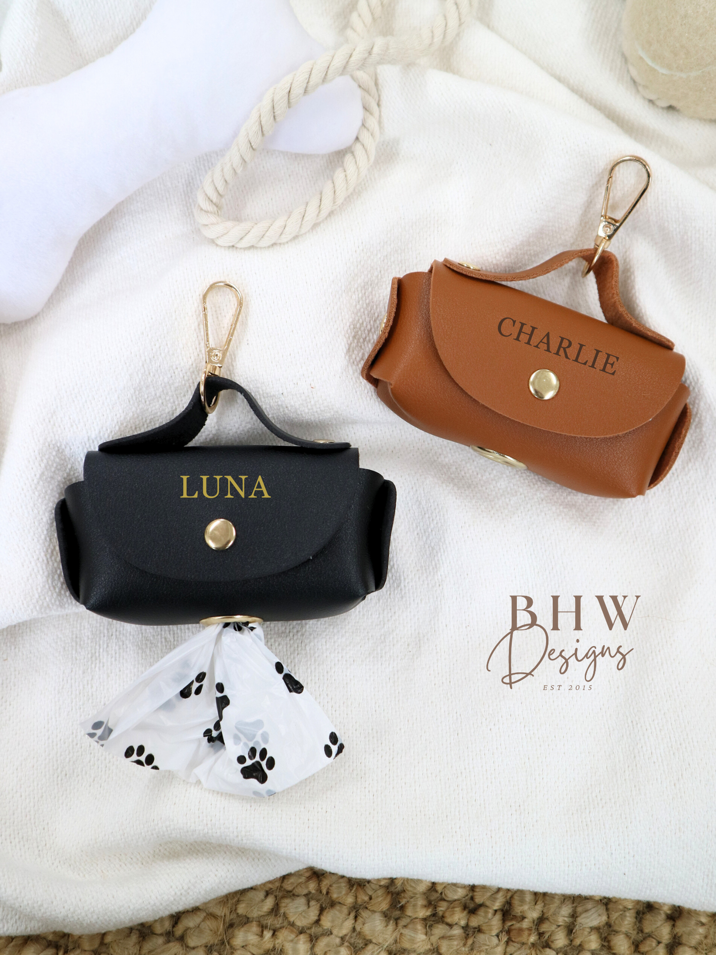 Personalised Dog Poop Bag Holder