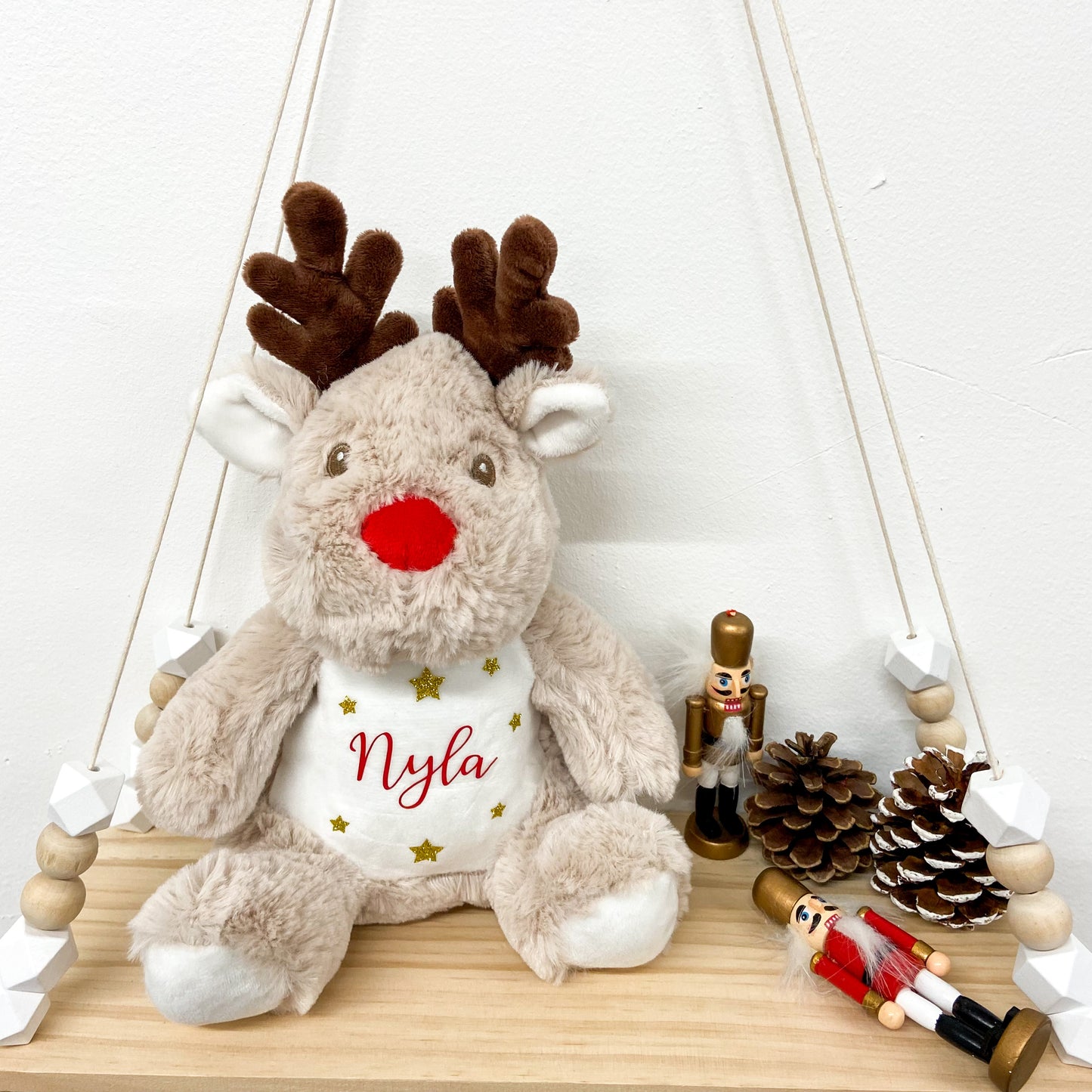 Personalised Name Reindeer Mini Soft Toy