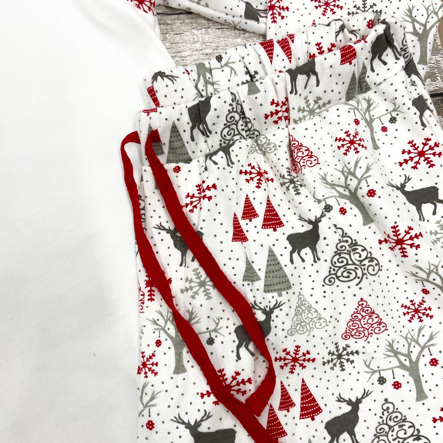 Women's Personalised Reindeer Christmas Adult Pyjamas