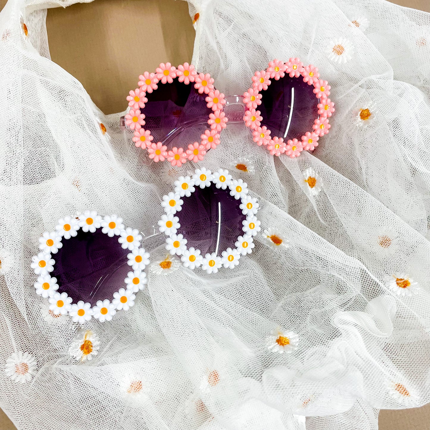 Children's Pink Daisy Sunglasses