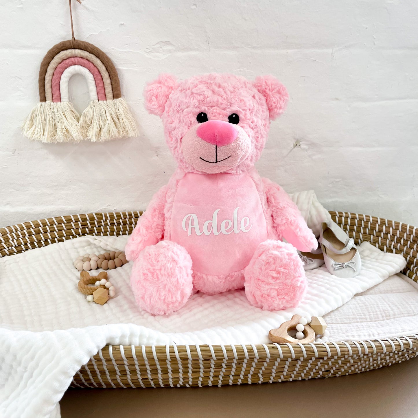 Personalise Pink Teddy Soft Toy