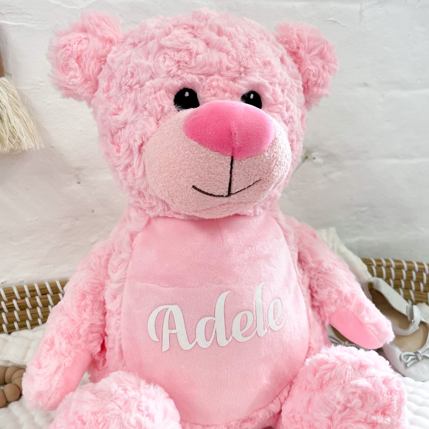 Personalise Pink Teddy Soft Toy