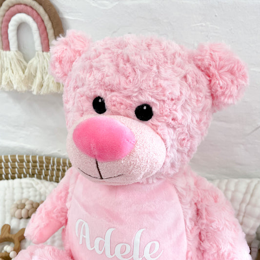 Personalise Pink Teddy Soft Toy