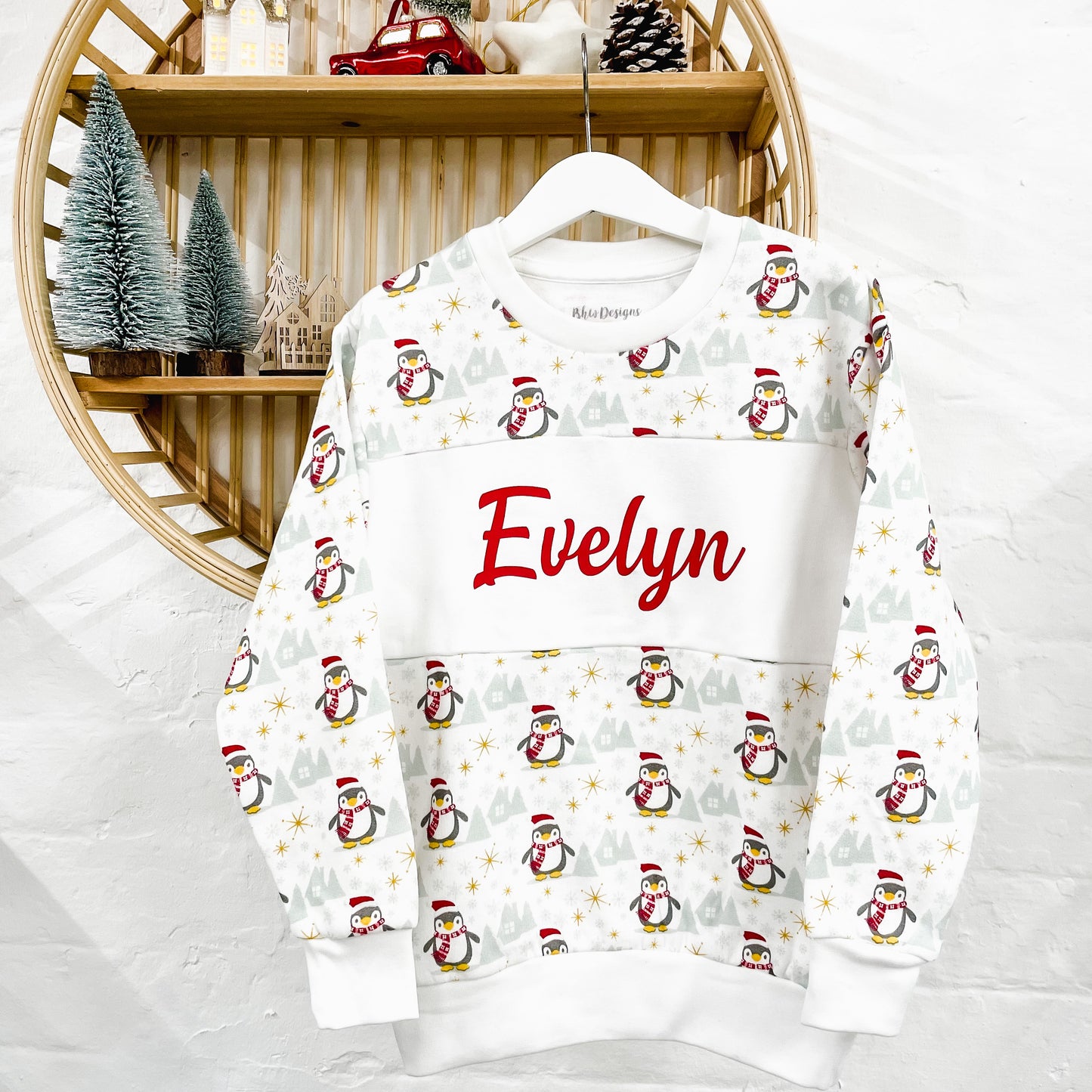 Personalised Kid's Penguin Sweatshirt