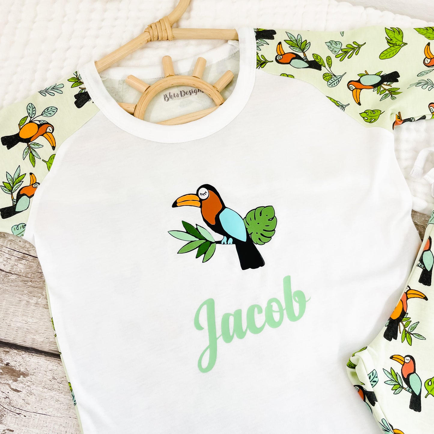 Personalised Toucan Children's Short Pyjamas