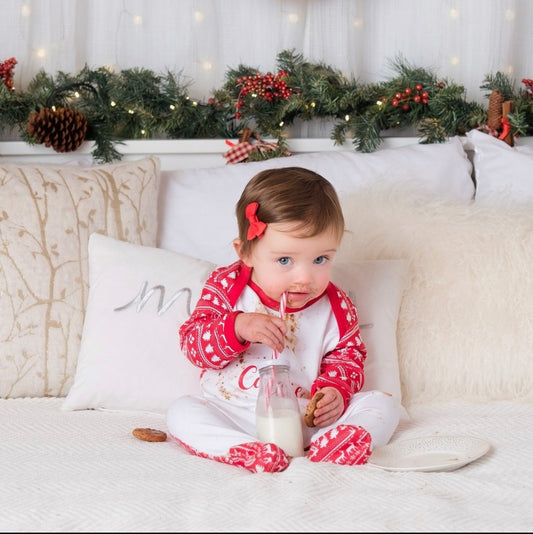 Baby Personalised Fair Isle Print Bodysuit