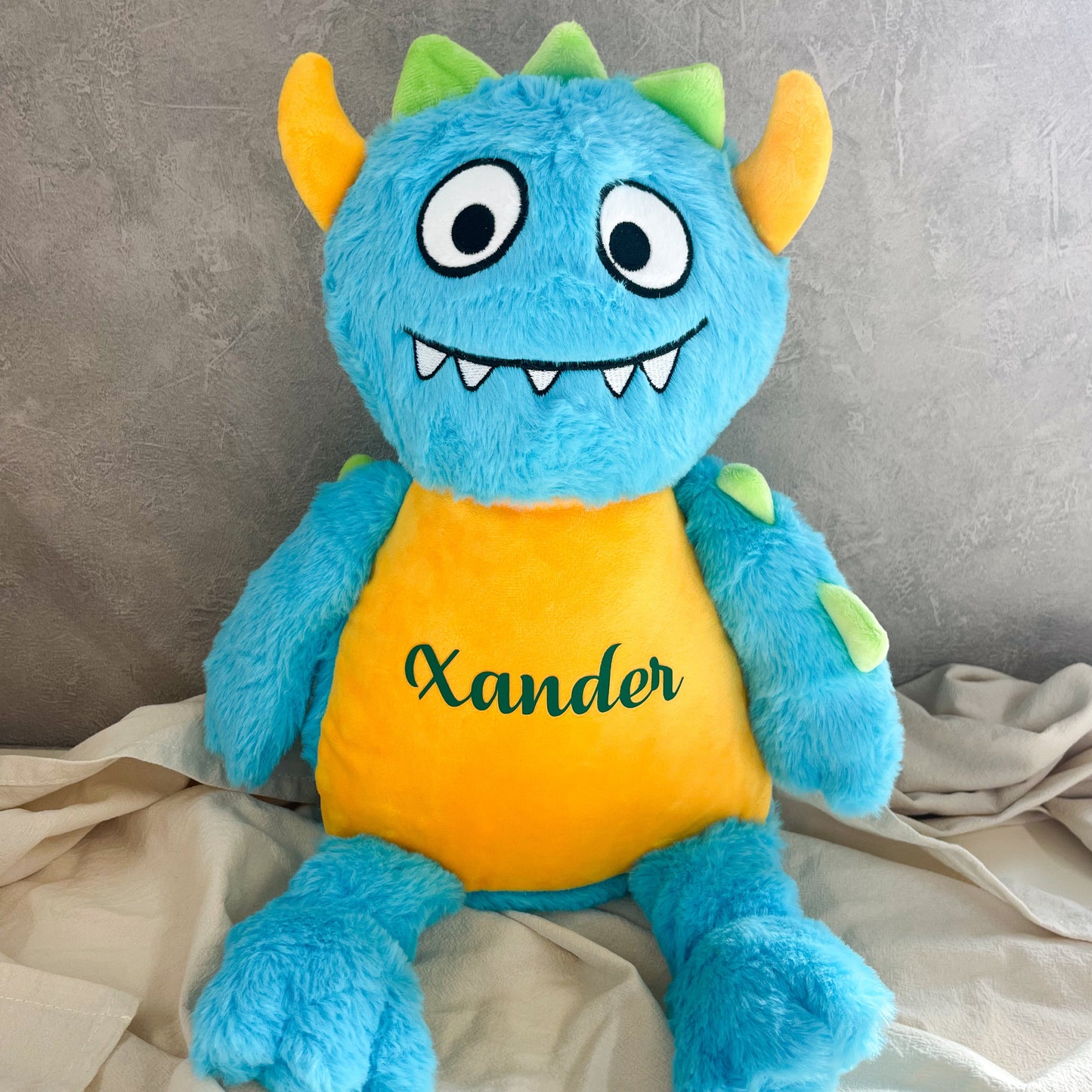 Personalised Blue Monster Soft Toy