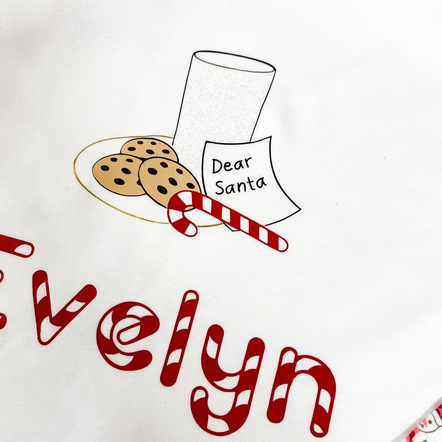 Baby Personalised Milk and Cookies Christmas Print Bodysuit