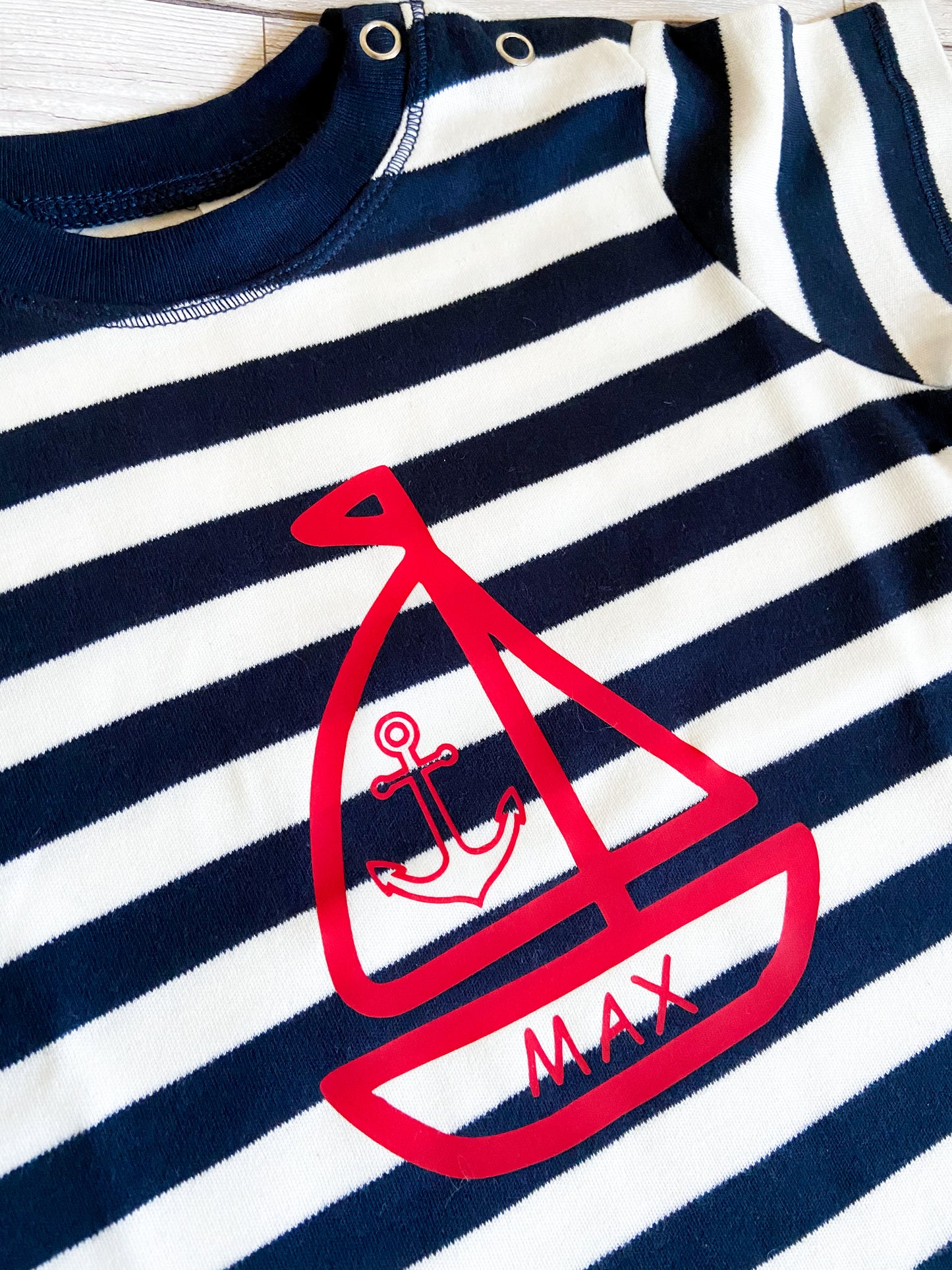 Personalised Children's Boat Stripe T-Shirt
