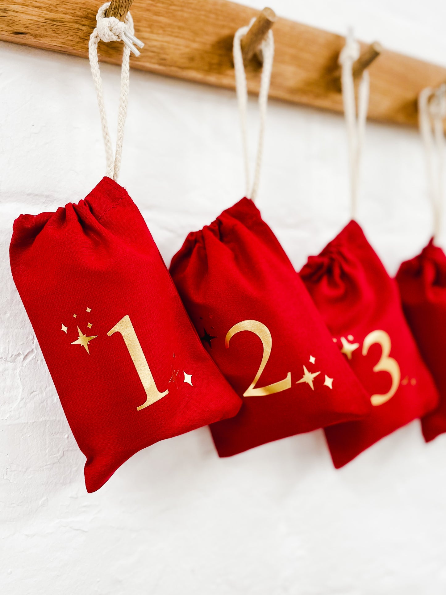 Advent Calendar Fill your own Bags 1-24 - Red