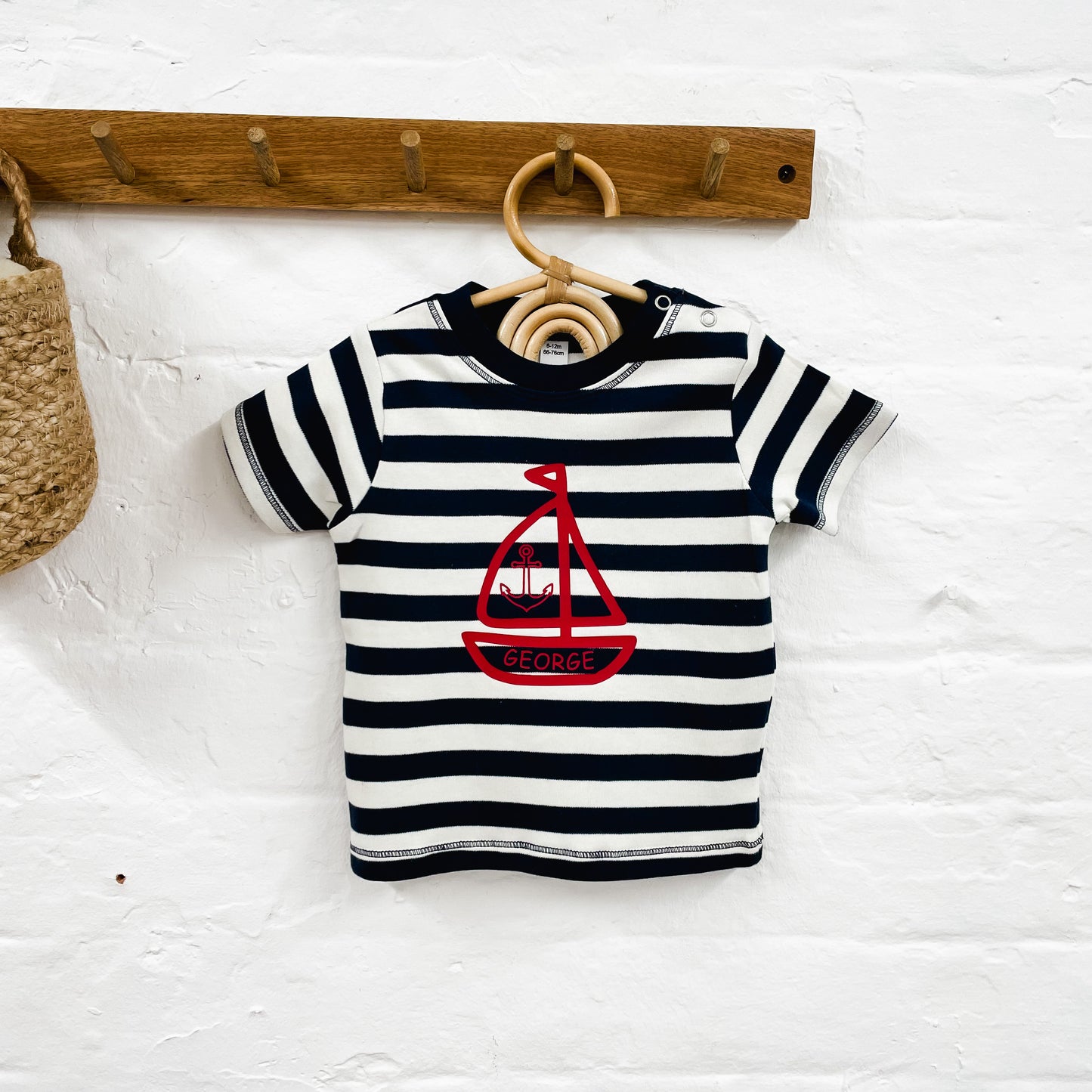 Personalised Children's Boat Stripe T-Shirt