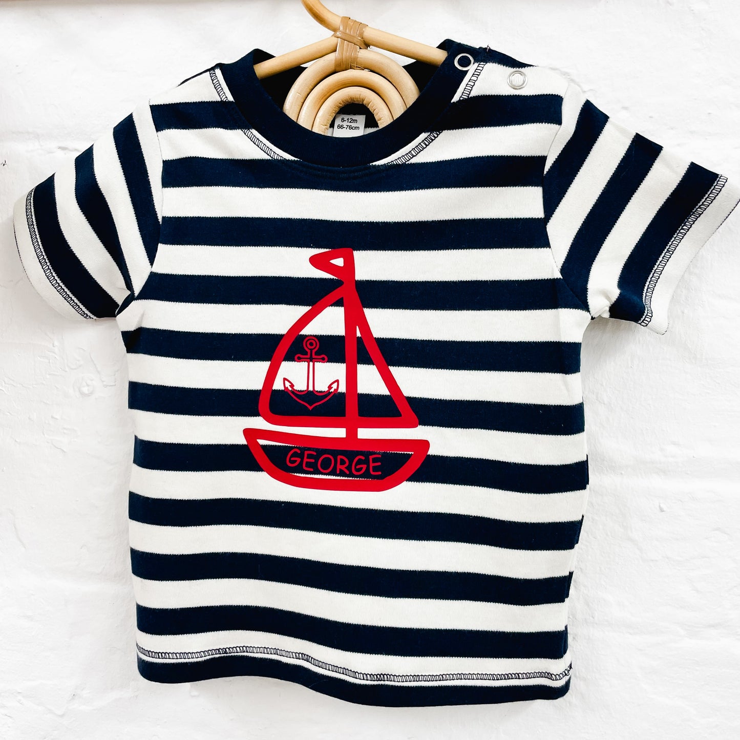 Personalised Children's Boat Stripe T-Shirt