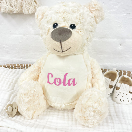 Personalise Cream Teddy Soft Toy