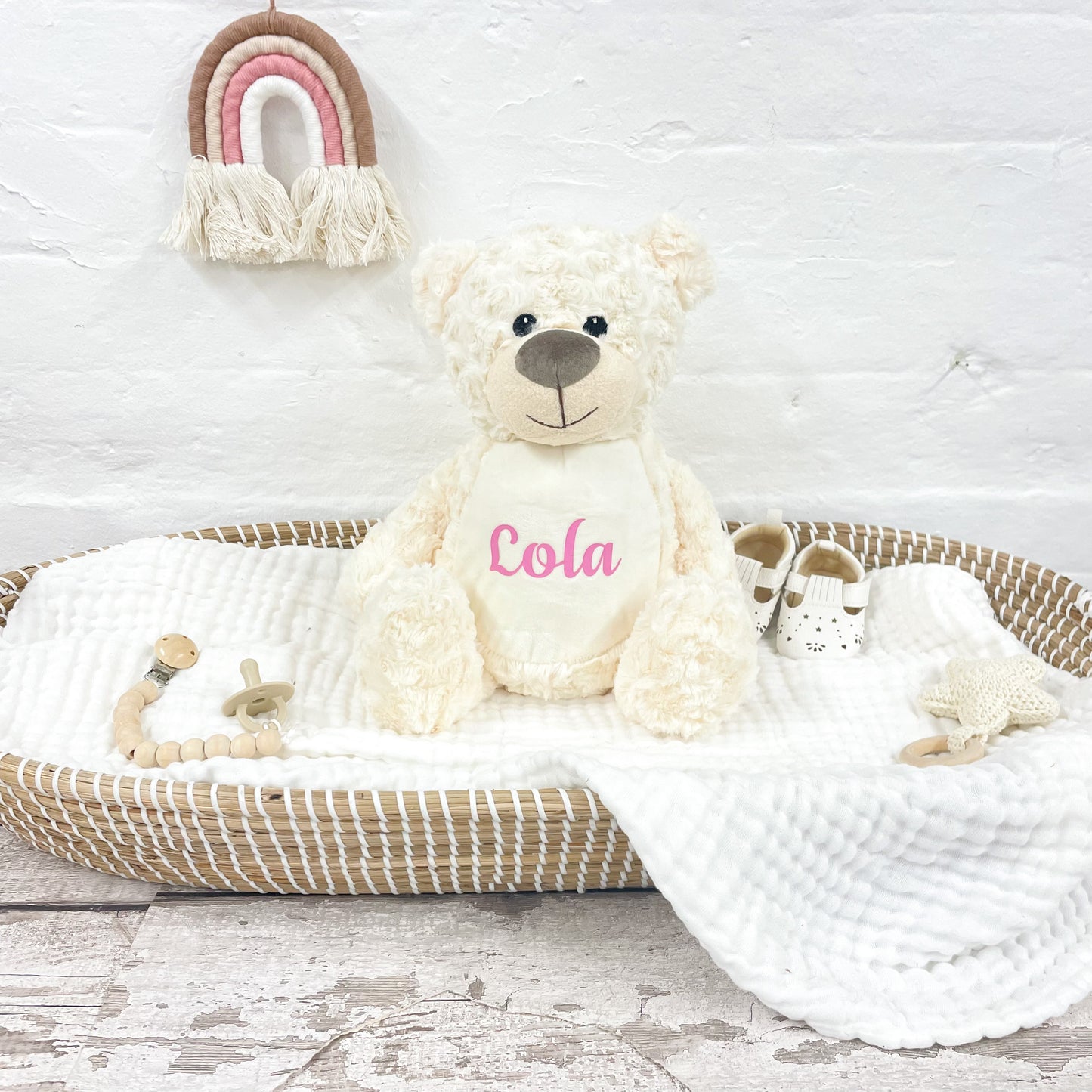 Personalise Cream Teddy Soft Toy