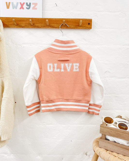 Varsity Jacket - Dusky Pink