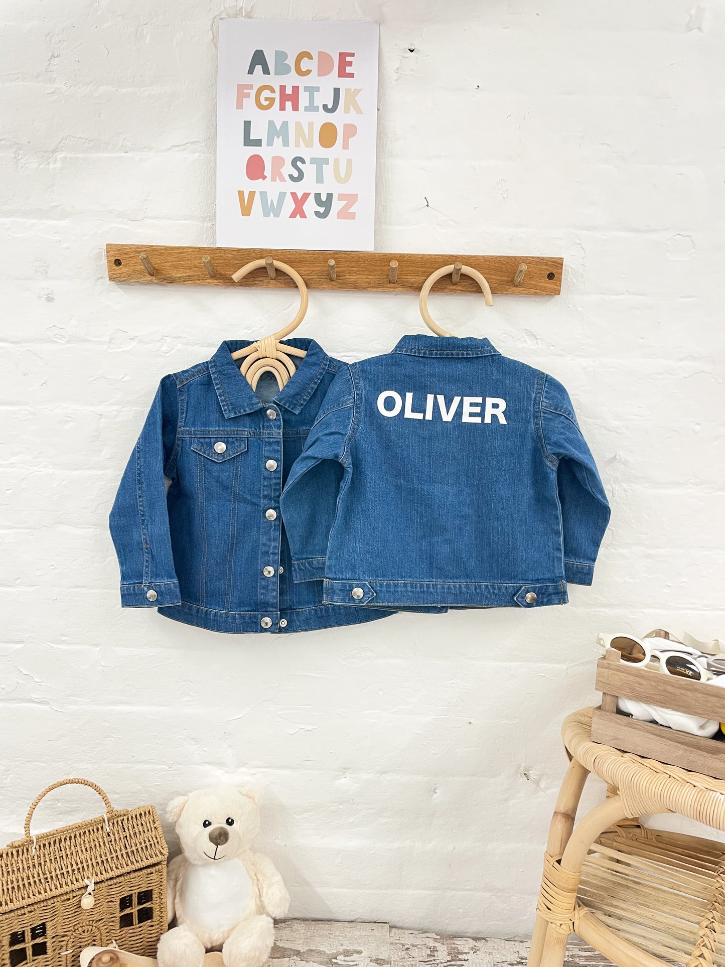 Personalised Children's Blue Denim Jacket