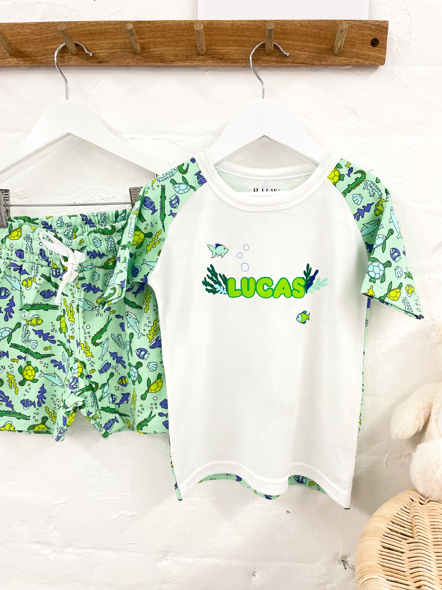 Personalised Under the sea Children's Short Pyjamas