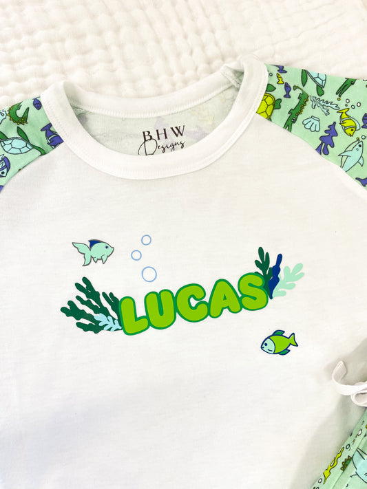 Personalised Under the sea Children's Short Pyjamas