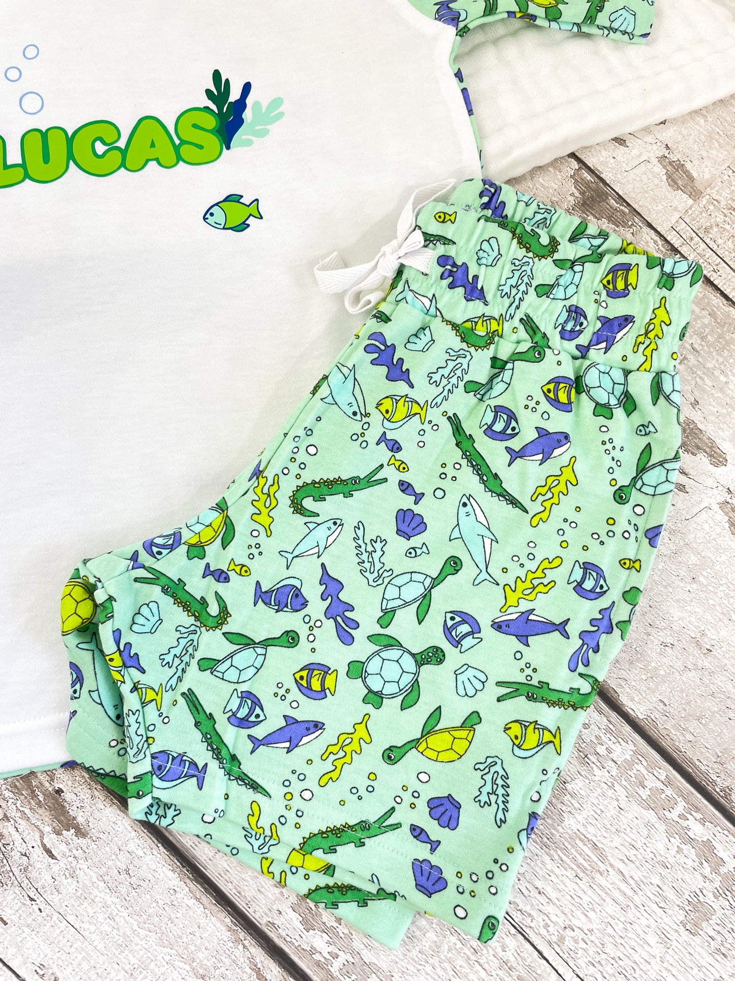 Personalised Under the sea Children's Short Pyjamas