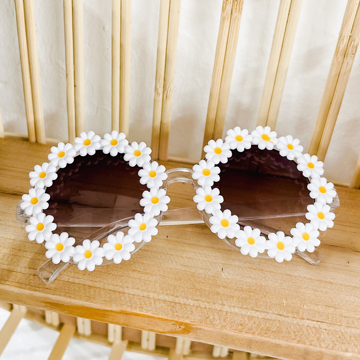 Children's White Daisy Sunglasses