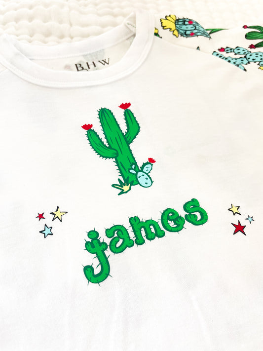 Personalised Cactus Children's Short Pyjamas