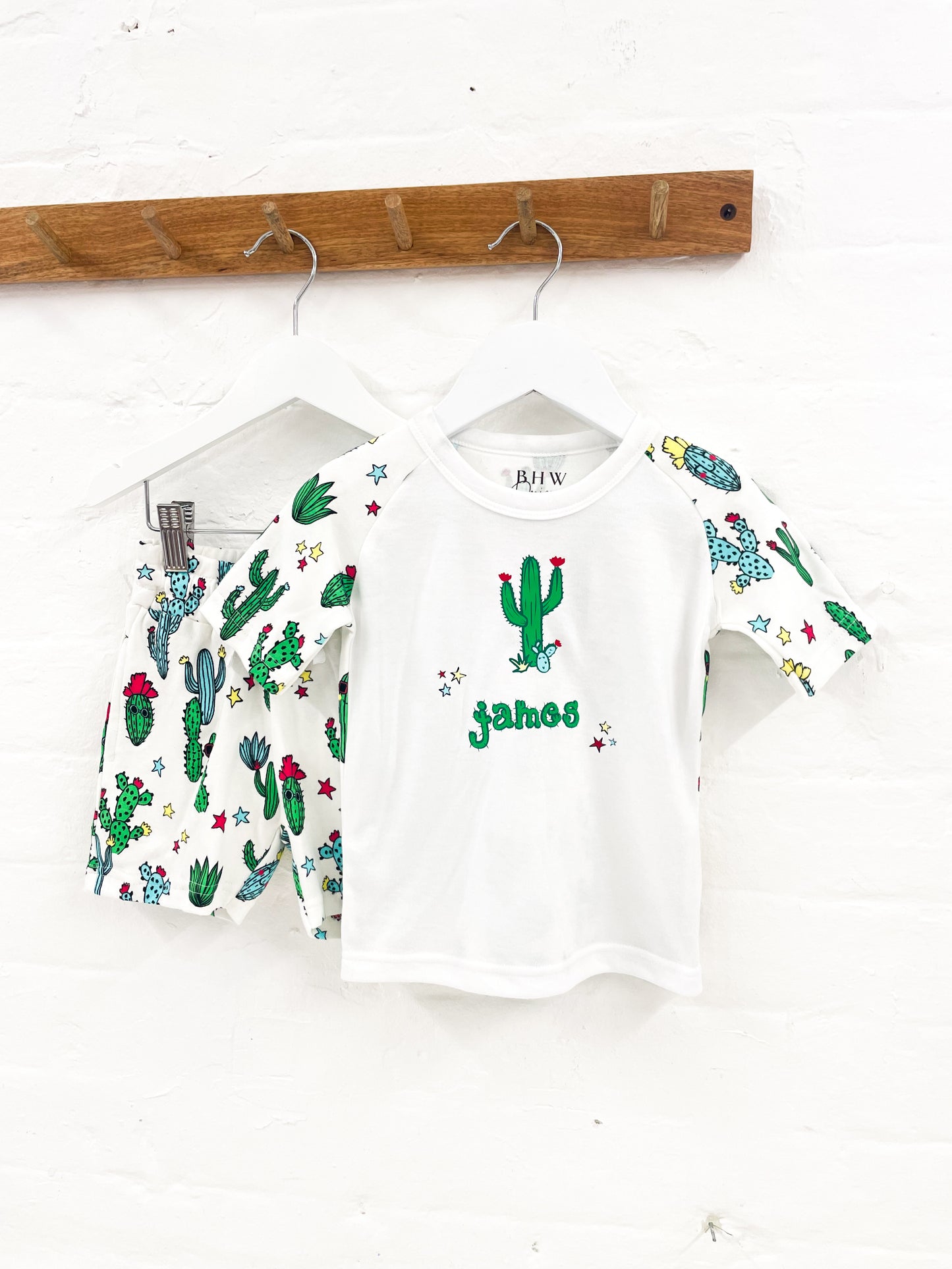 Personalised Cactus Children's Short Pyjamas