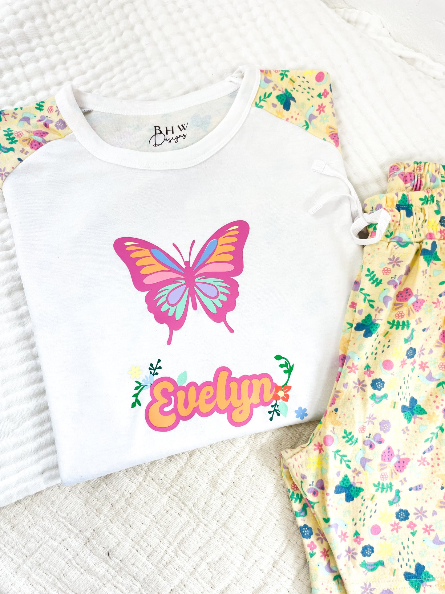 Personalised Butterfly Children's Short Pyjamas