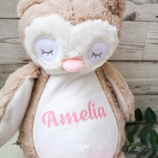 Personalised Owl Soft Toy Teddy