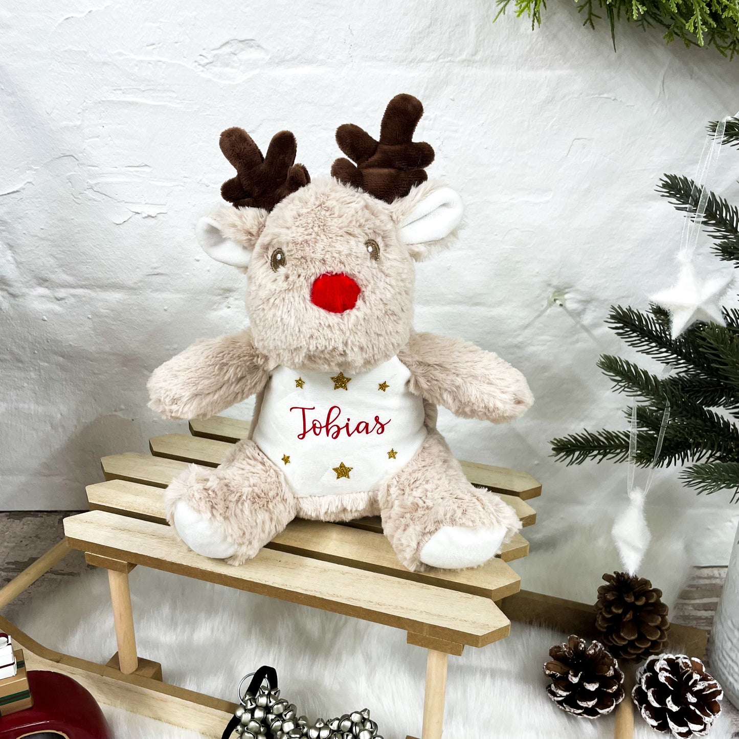 Personalised Name Reindeer Mini Soft Toy