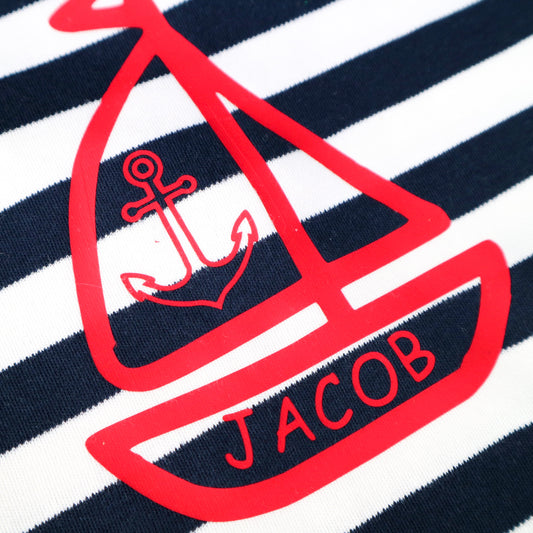 Personalised Children's Boat Stripe T-Shirt