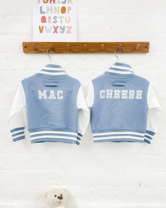 Varsity Jacket - Dusky Blue
