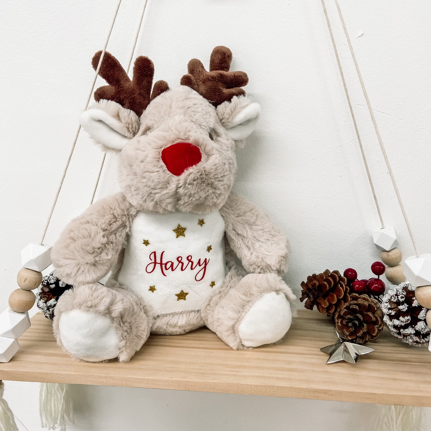 Personalised Name Reindeer Mini Soft Toy