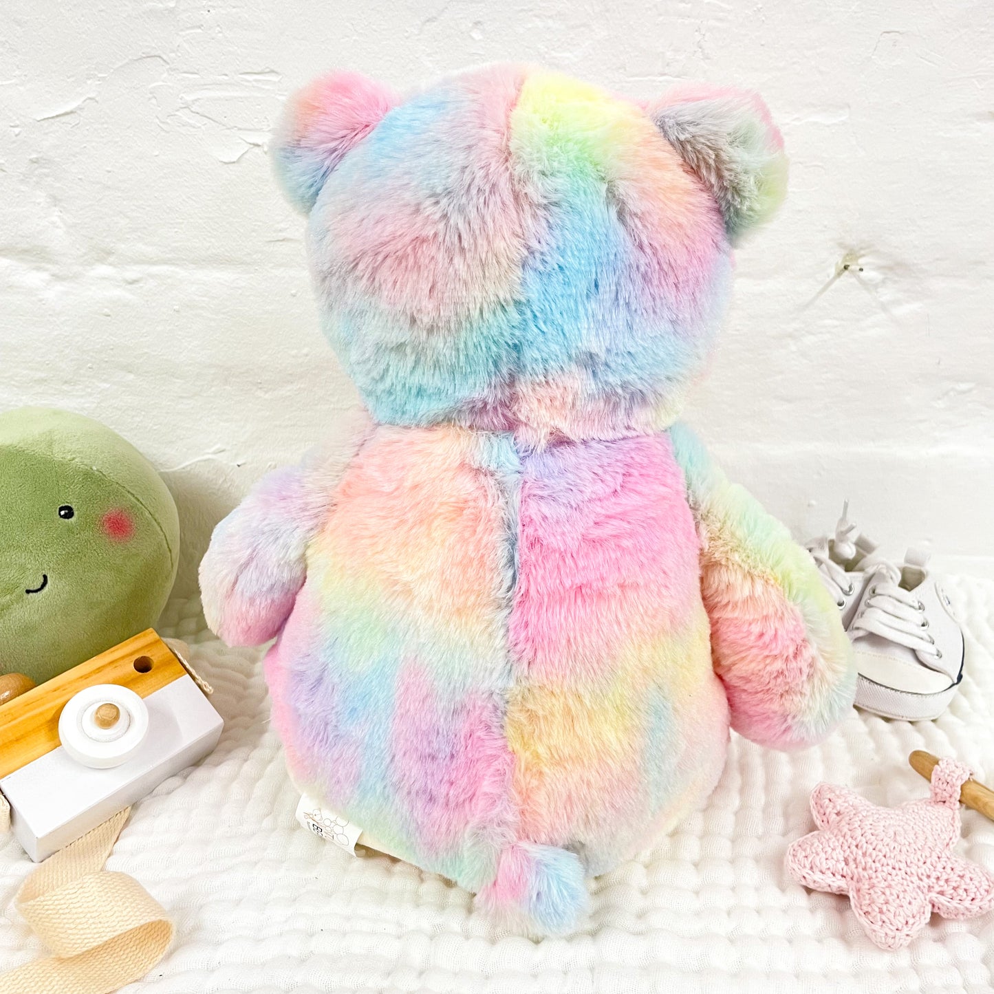 Personalised Multi Coloured Teddy Bear