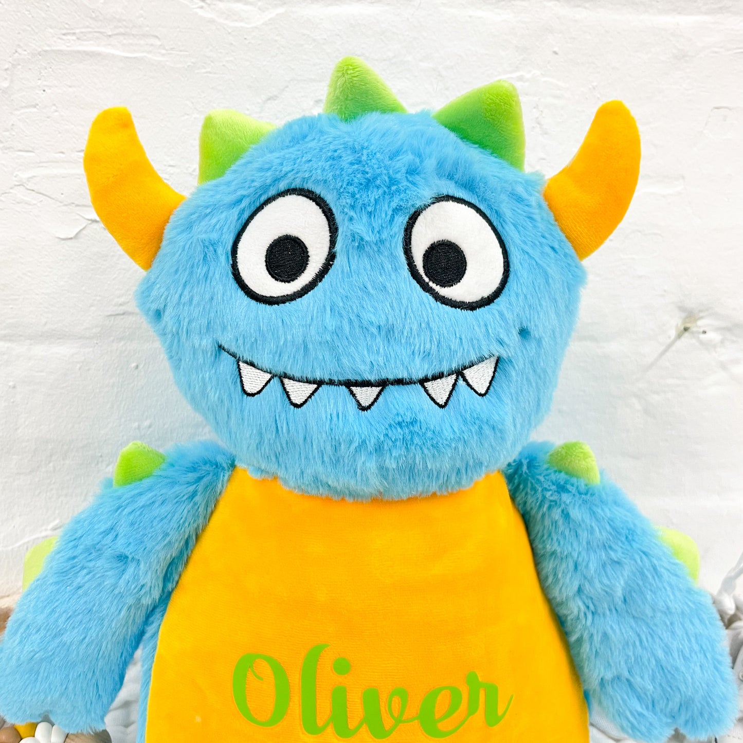 Personalised Blue Monster Soft Toy