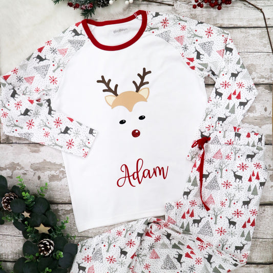 Men's Personalised Reindeer Pyjamas